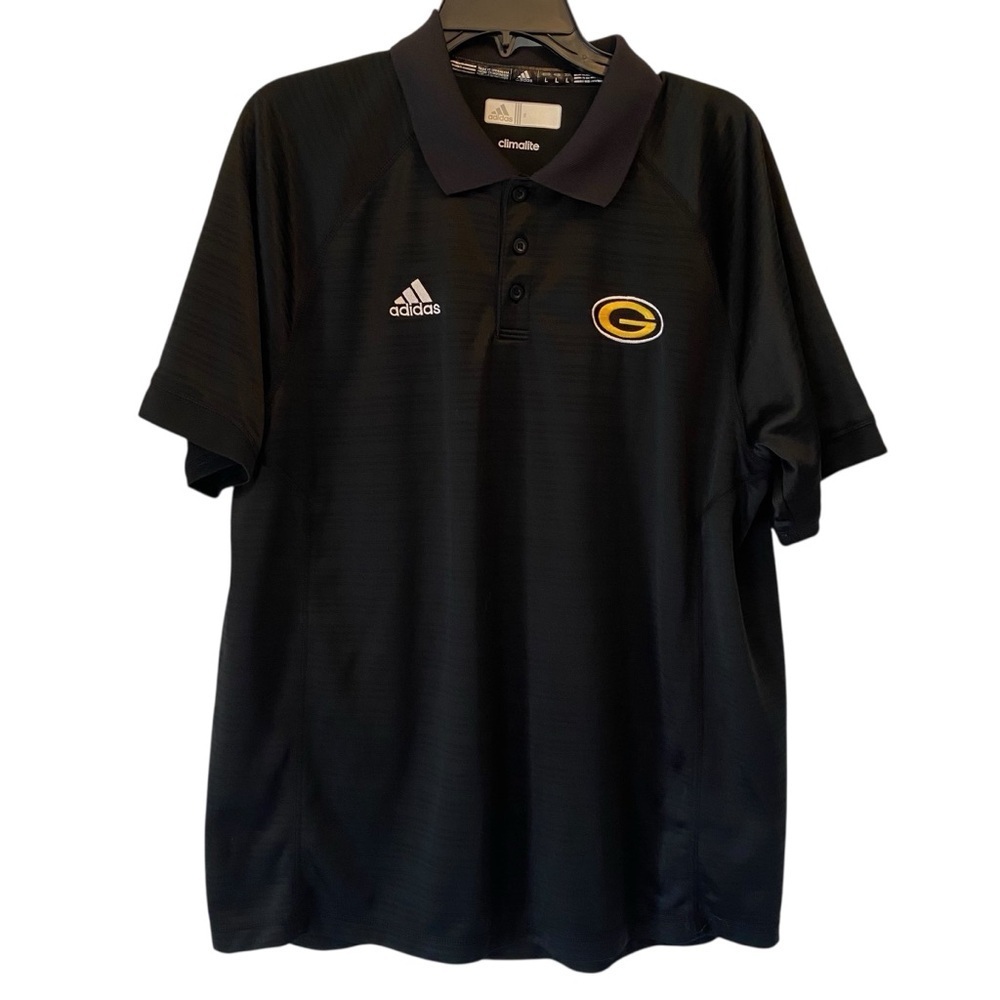 Adidas Size L Black GRAMBLING Tigers Sideline Climalite Performance Polo Shirt